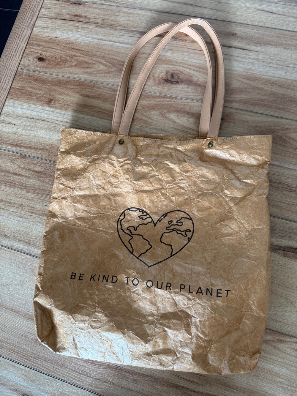 Be Kind To Our Planet Reusable Tote Bag - Tan